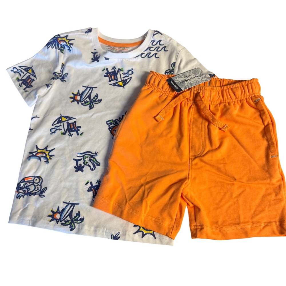 Tommy Bahama Kids Outfit Set S 5/6 Shirt & Shorts Summer‎ Beach Vacation